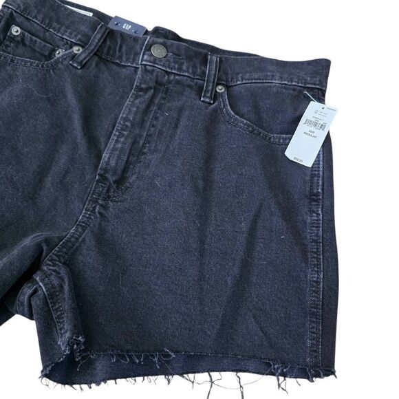 Gap 3" Cheeky Shorts Women's Size 8 Black Denim High Rise Low Stretch NWT - Picture 2 of 7